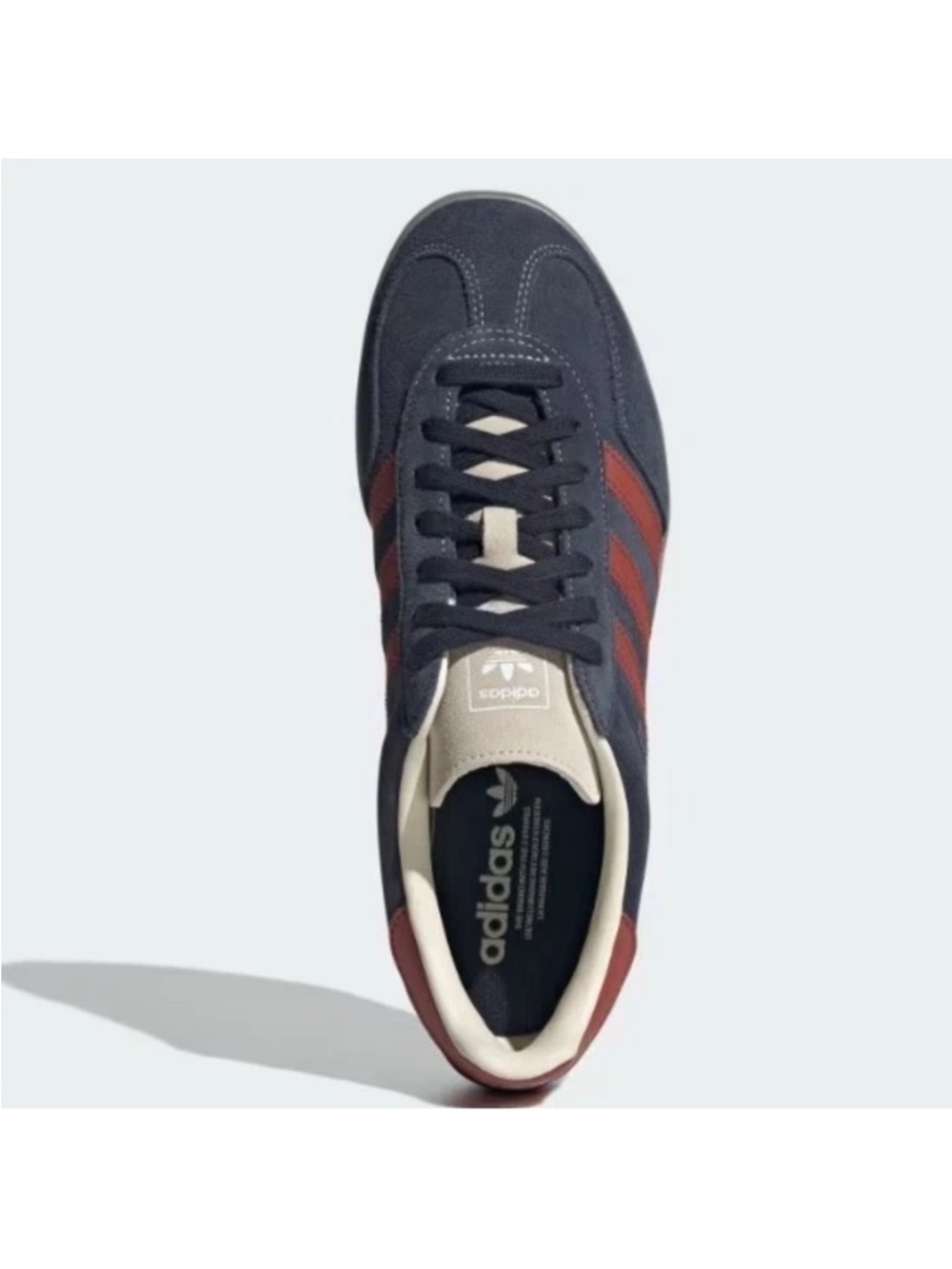 adidas Gazelle indoor suede Sneakers legend ink Navy Suede with Red Stripes New - Picture 6 of 16
